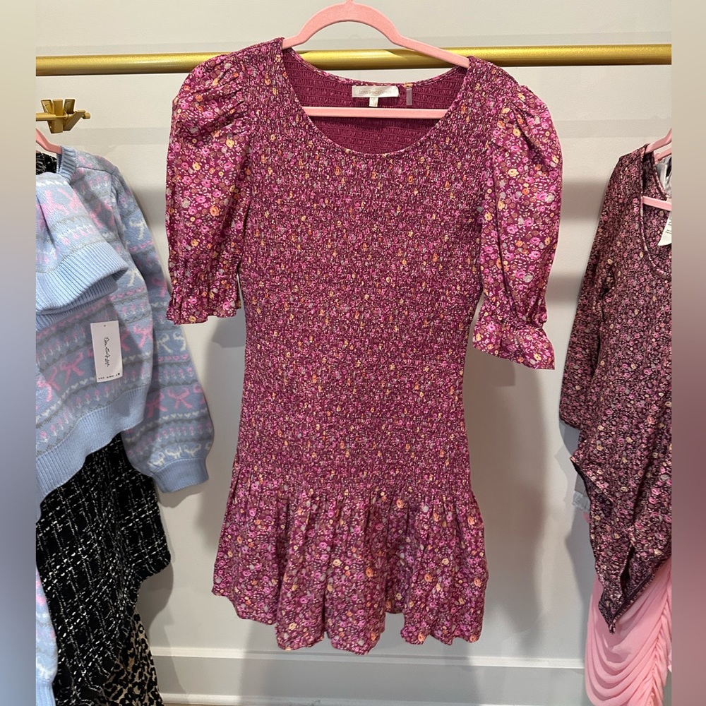 Loveshackfancy Luppa Dress in Cherrywine size Large